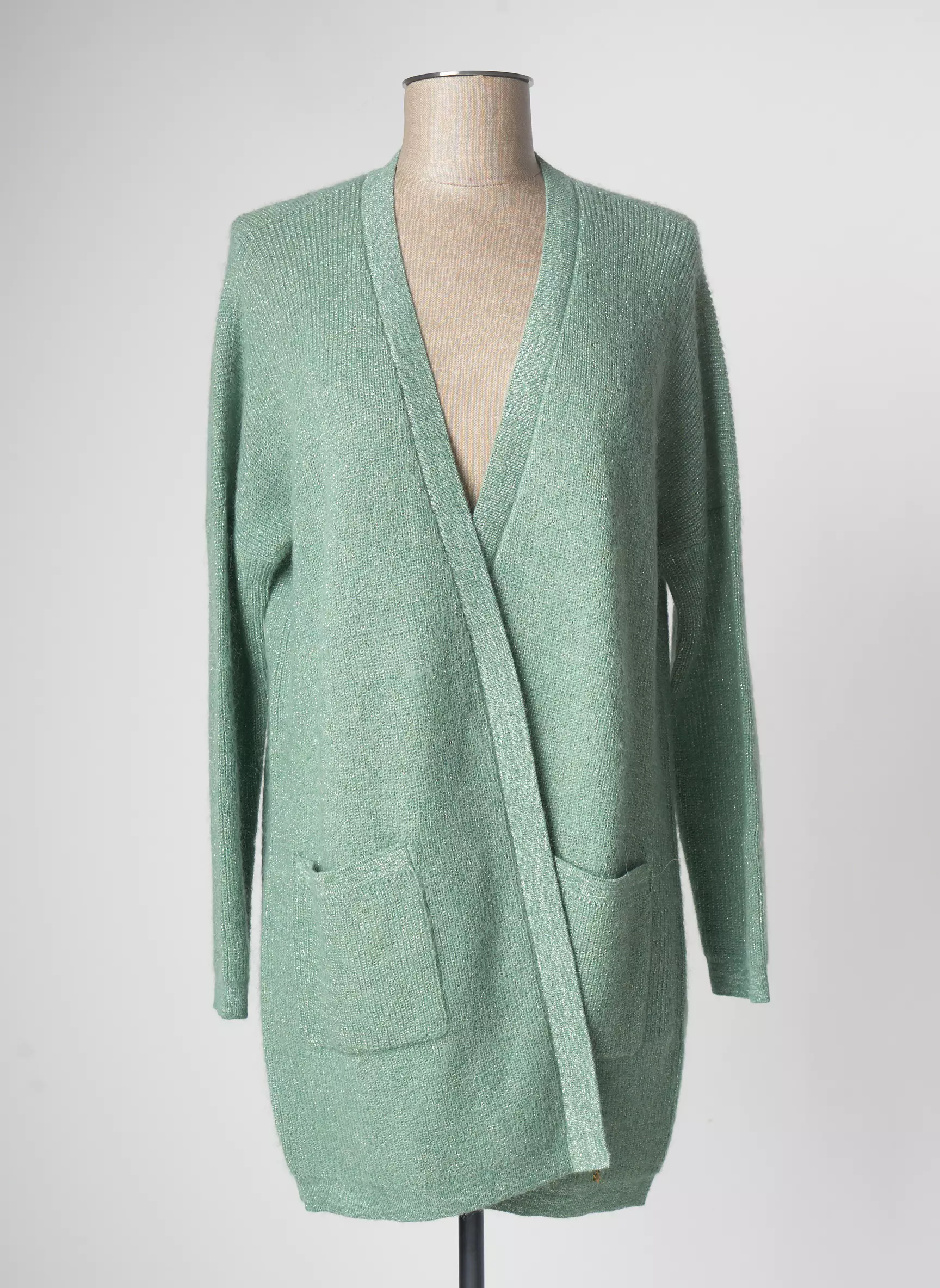 Des Petits Hauts Cardigans Femme couleur vert
