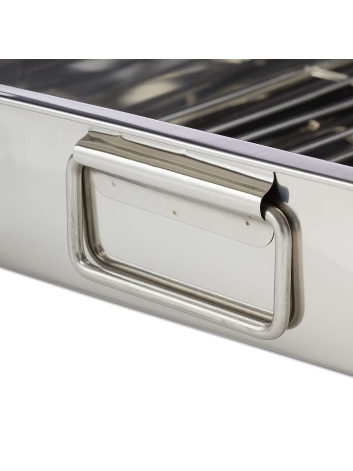 relaxdays Bräter in Silber - (B)28 x (H)5,5 x (T)20 cm günstig kaufen onesize