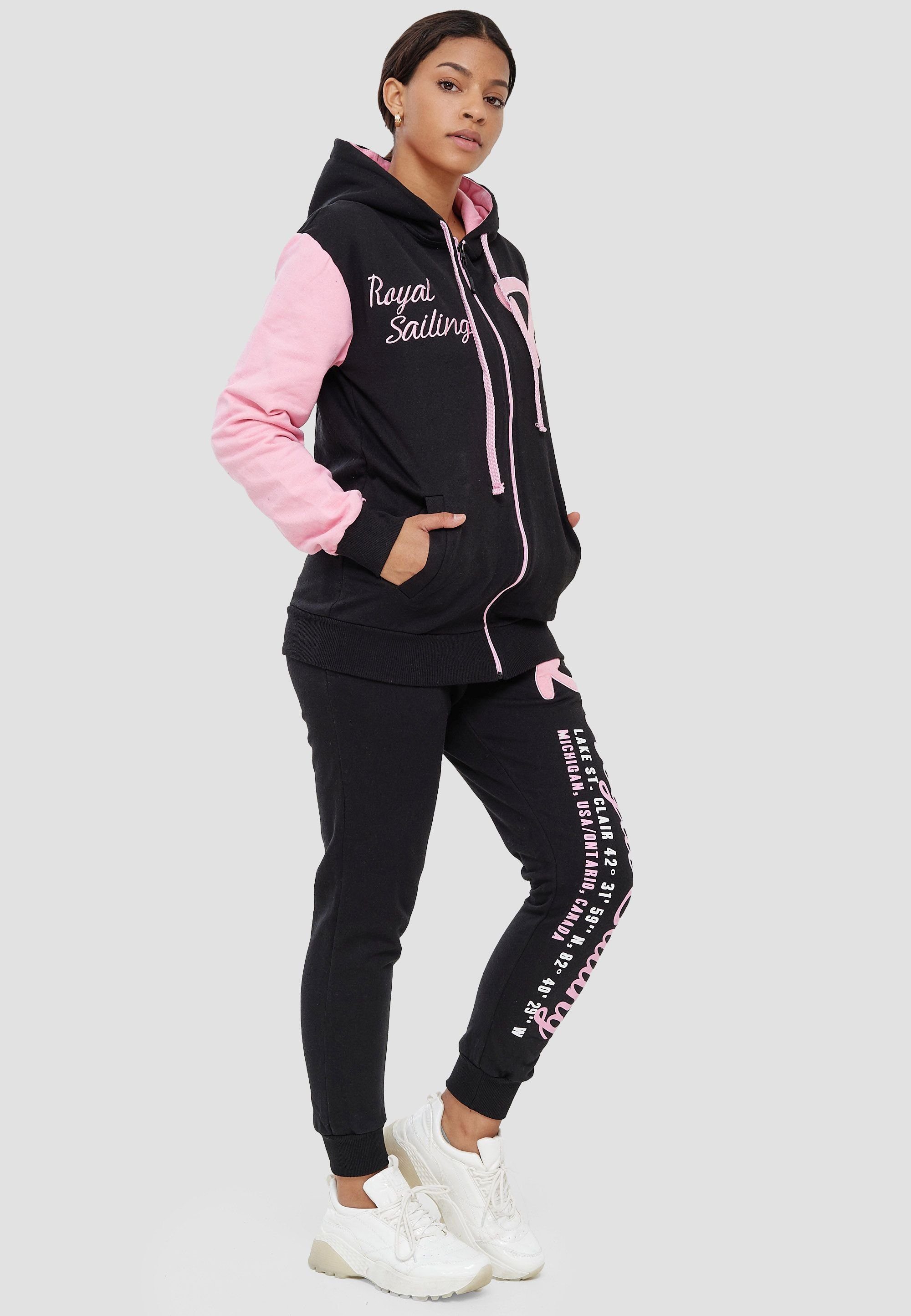 John Kayna Jogginganzug Damen Jogginganzug Trainingsanzug Frauen Sportanzug Streetwear Hoodie (Sportanzug Jogger Trainingsanzug, 2-tlg), Fitness Freizeit Casual