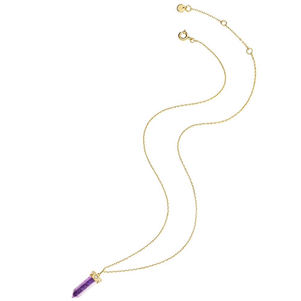 Glanzstücke München Collier en argent Argent sterling Améthyste en Or jaune collier