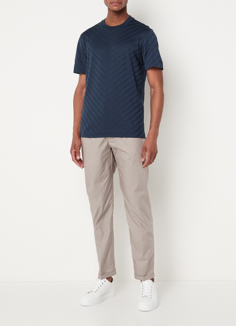 Emporio Armani  T-shirt met streepprint en stretch