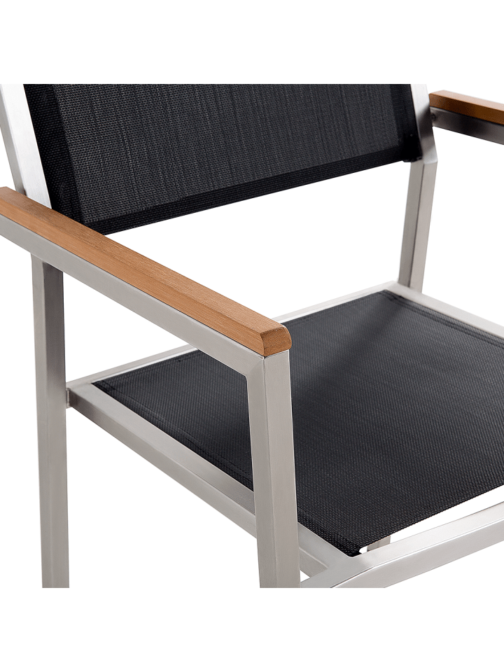 Beliani 5-tlg Gartentisch Set MALETTO/GROSSETO in Grau/Schwarz/Silber günstig kaufen onesize