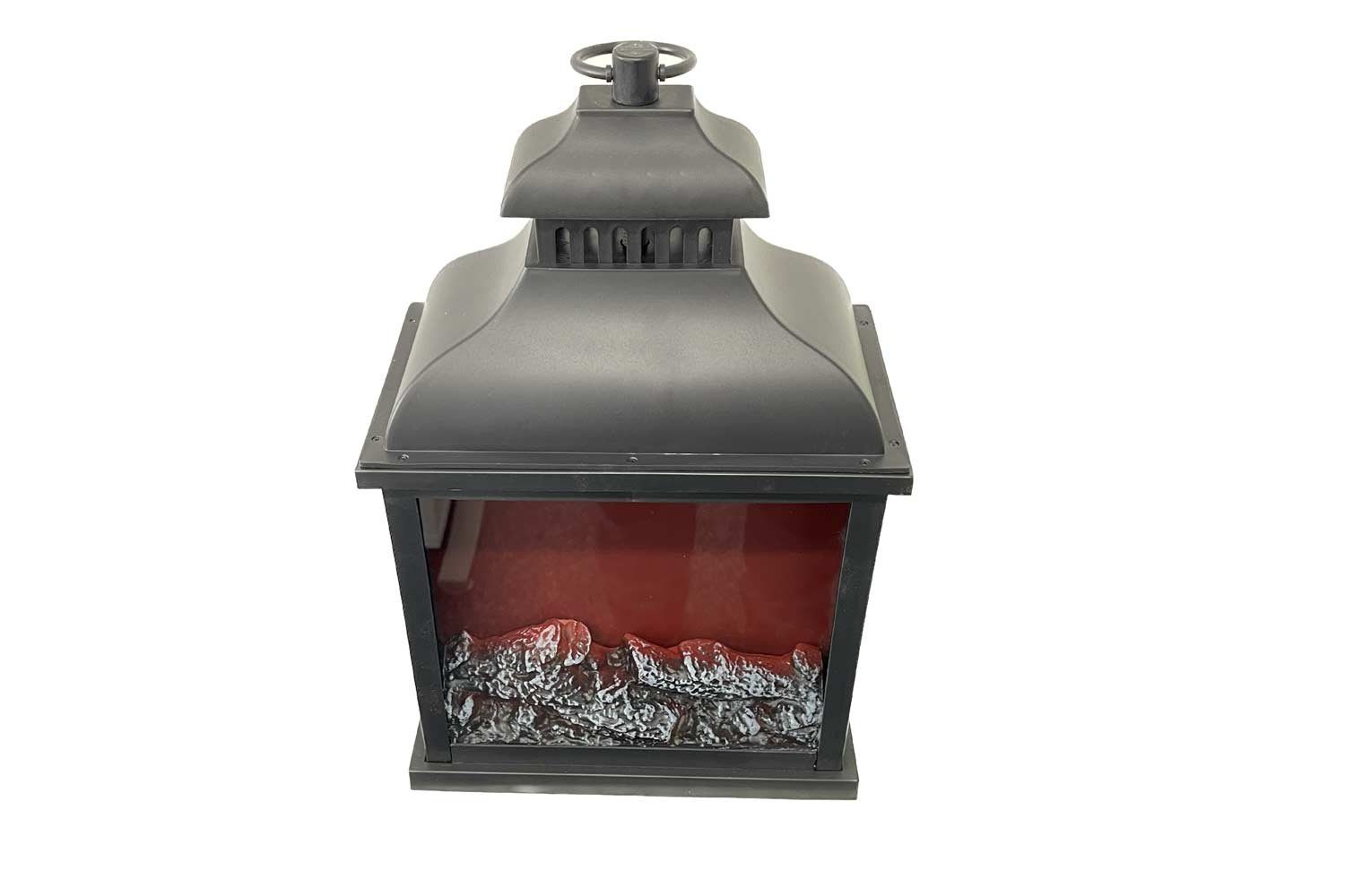 Coen Bakker Deco BV Dekokamin Fireplaces (1-St), Laterne schwarz Flammensimulation 6/18h Timer