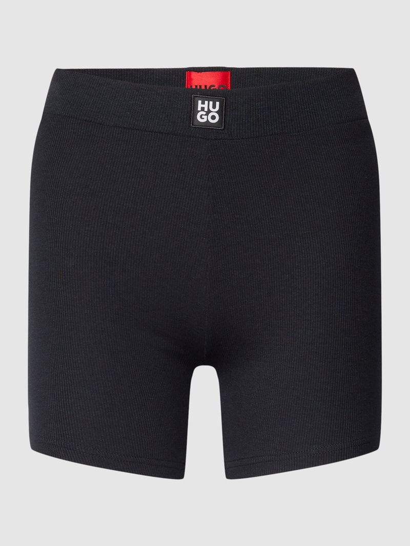 Shorts mit Label-Patch Modell 'NAIANI' in schwarz