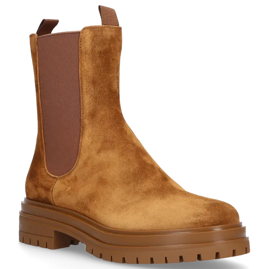 Gianvito Rossi - Chelsea Boots CHESTER Veloursleder - beige