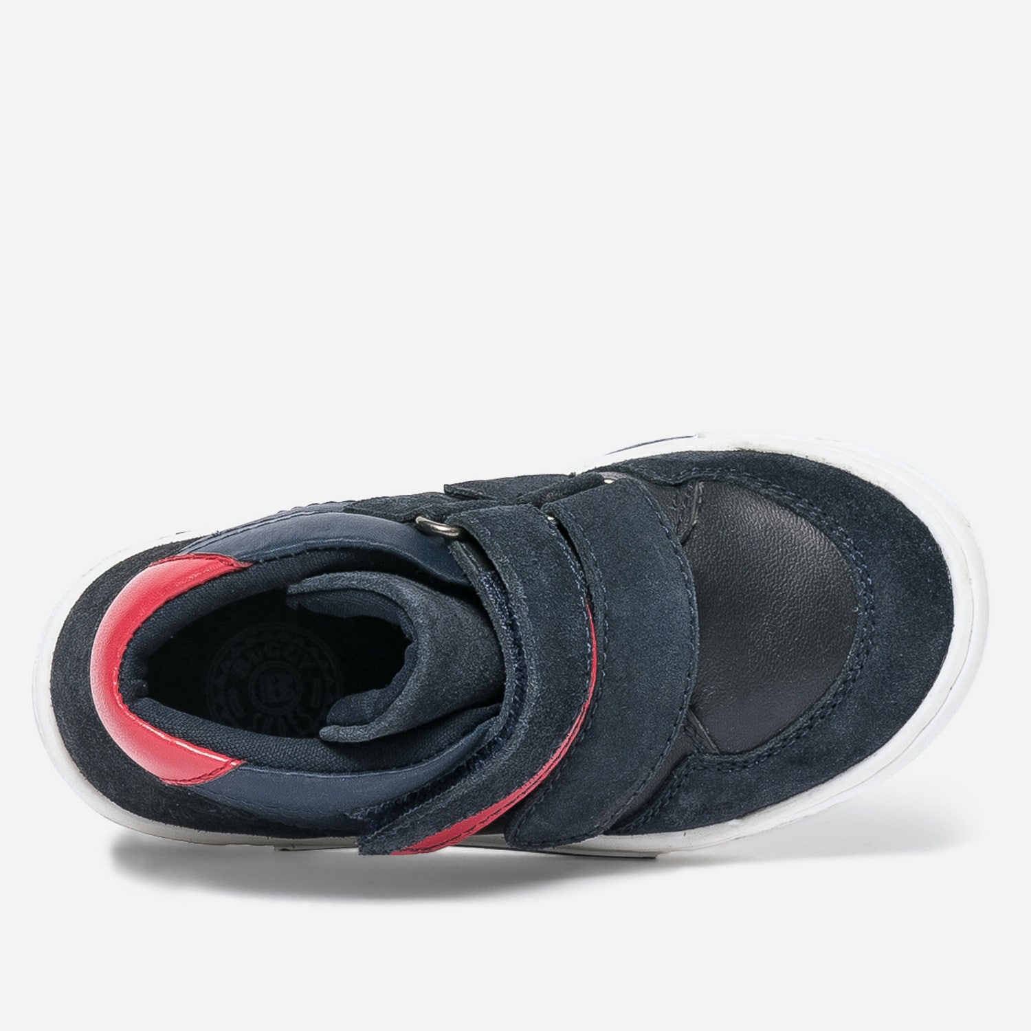 Boots BUGGY marine et rouge en cuir