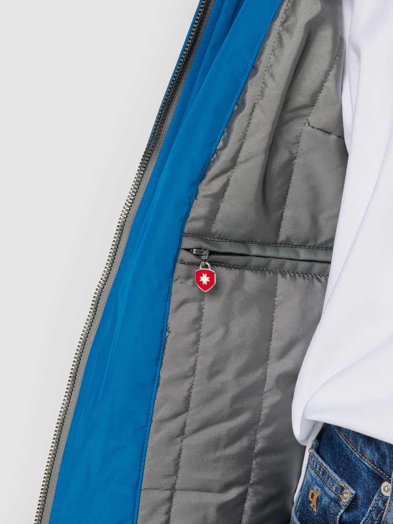 Jacke mit Label-Detail Modell 'STOCKHOLM' in royalblau