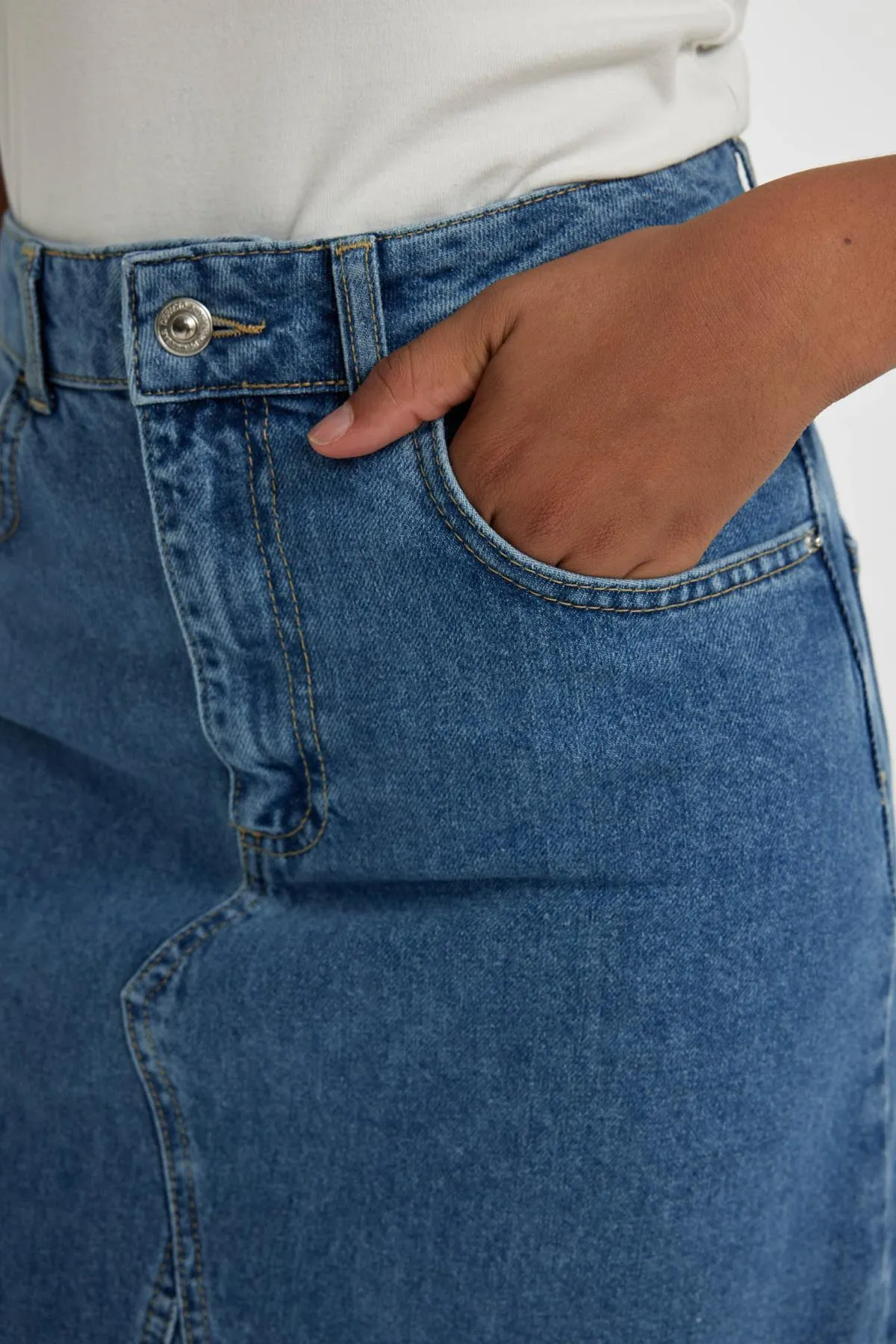 DeFacto  Langer Jeansrock mit langer Passform