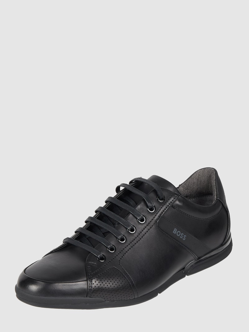 Sneaker aus Leder Modell 'Saturn' in schwarz