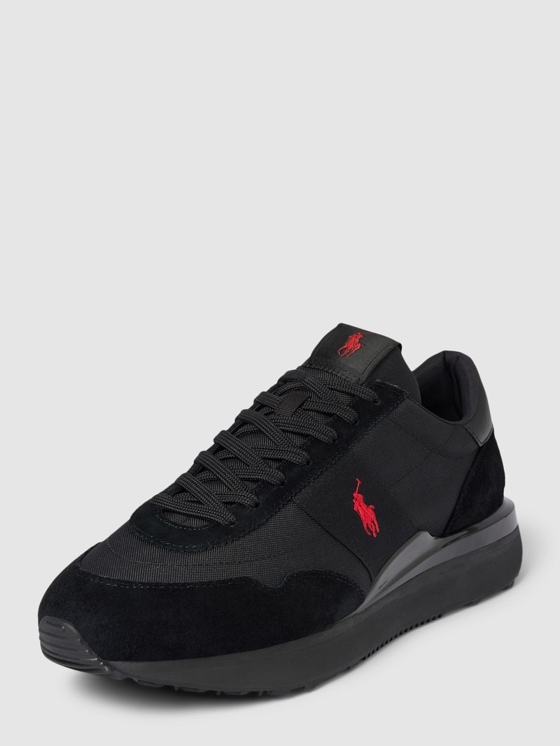 Sneaker mit Label-Details in schwarz