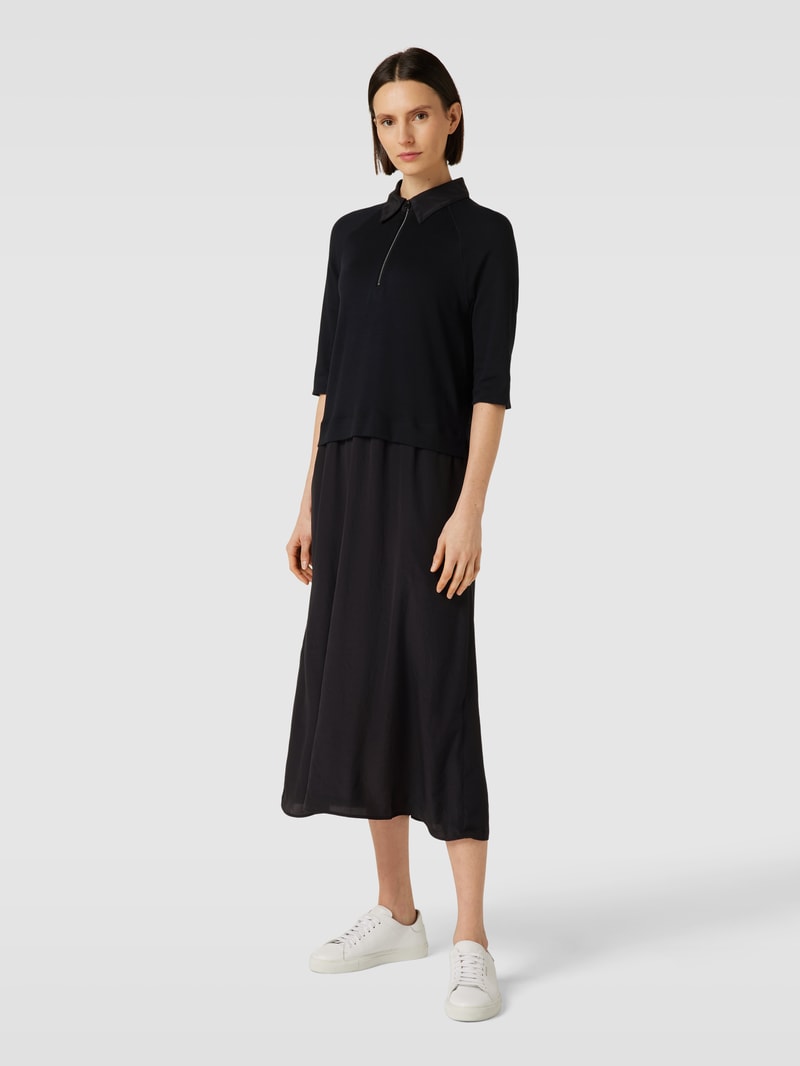 Midikleid im Stufen-Look in black