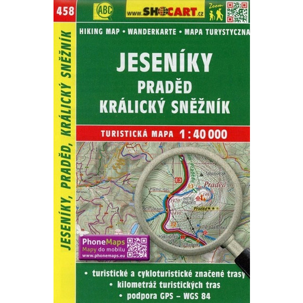 Wanderkarte Tschechien Jeseniky, Praded, Kralicky Sneznik 1 : 40 000 - Wanderkarte