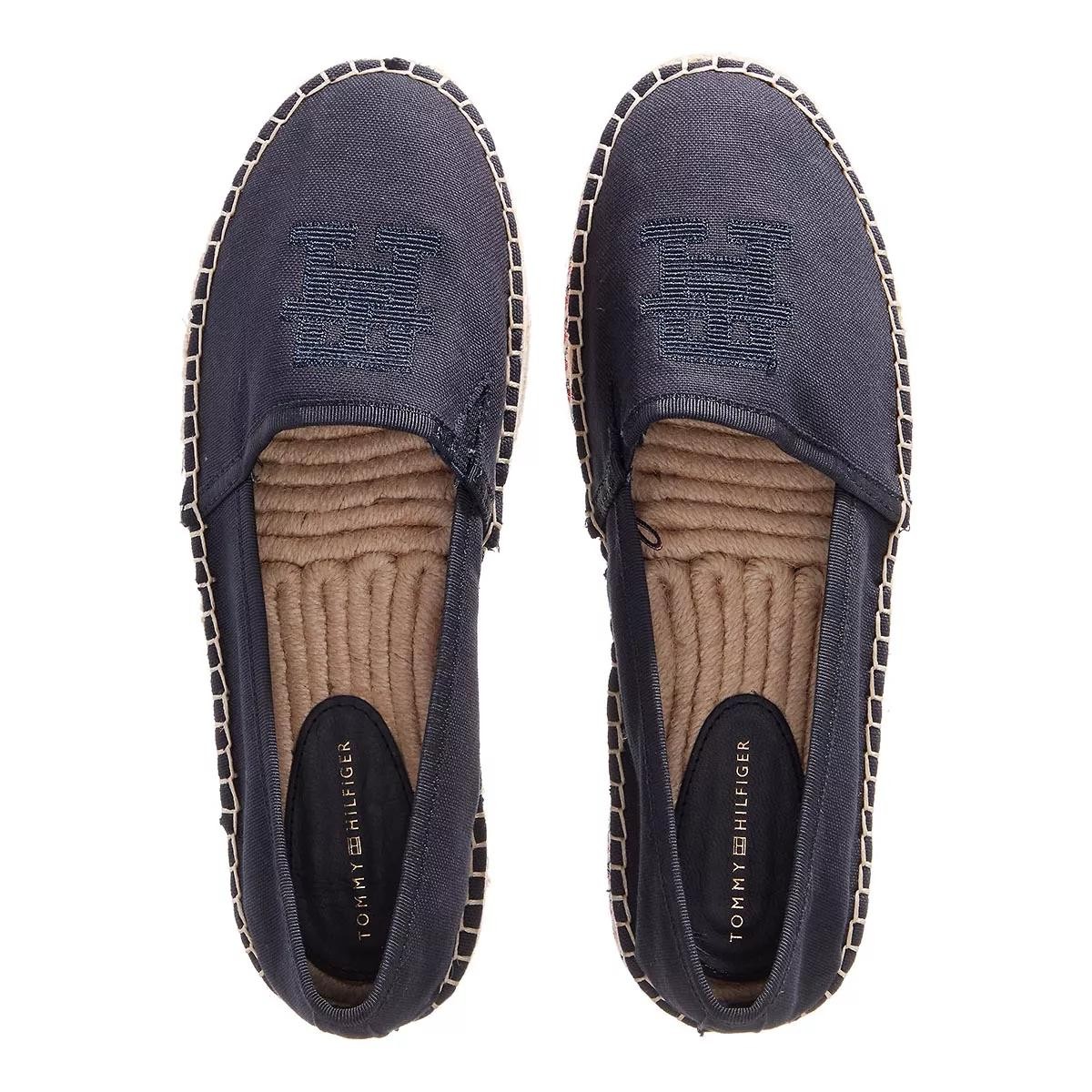 TOMMY HILFIGER Komfort Slipper blau Espadrille