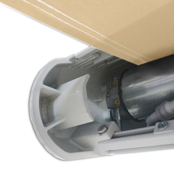 LED-Vollkassettenmarkise ELOS V2 inkl. Windsensor sandfarben, 350 x 250 cm