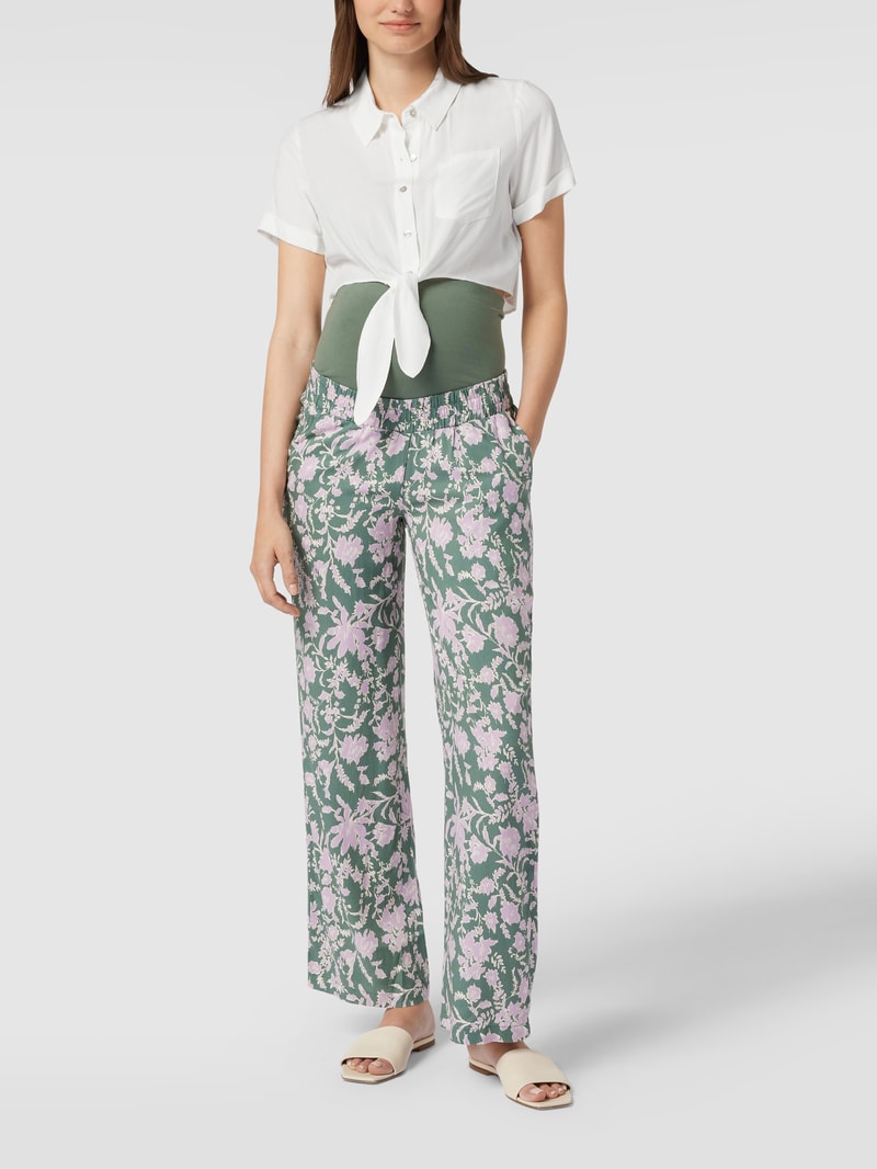 Umstands-Bluse mit Brusttasche in offwhite