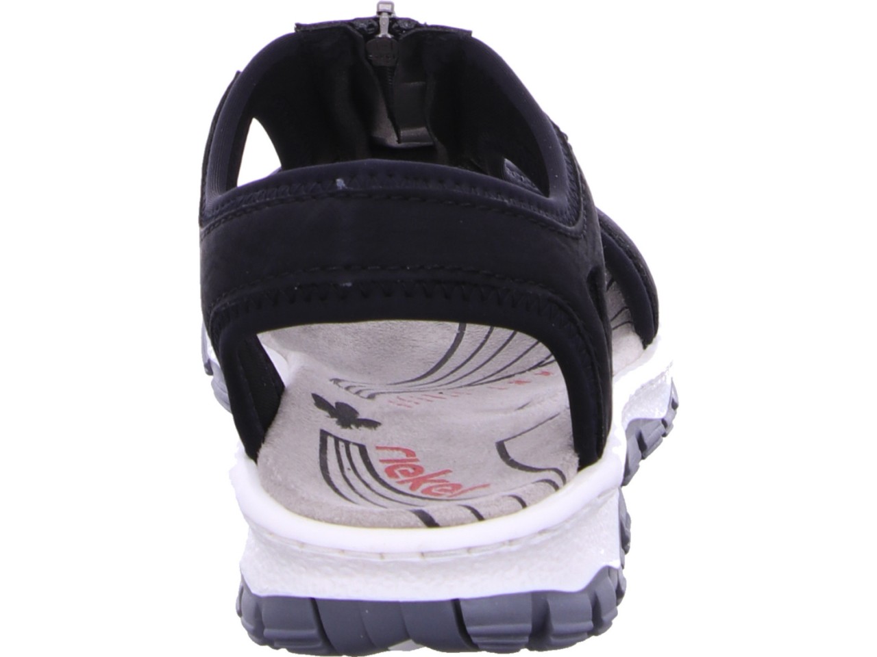 RIEKER Klassische Sandalen schwarz