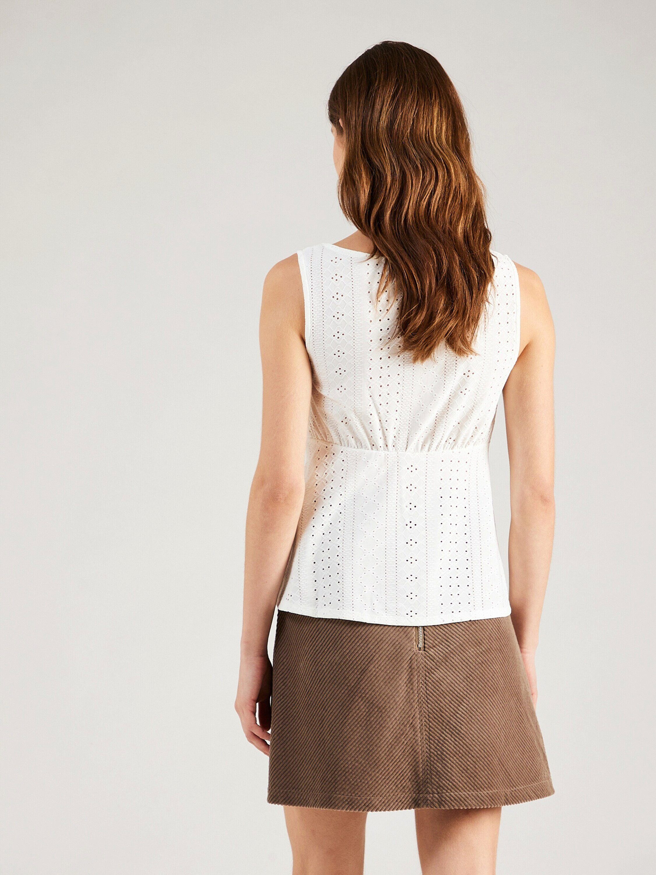 Springfield Funktionsbluse (1-tlg) Lochmuster, Stickerei, Drapiert/gerafft