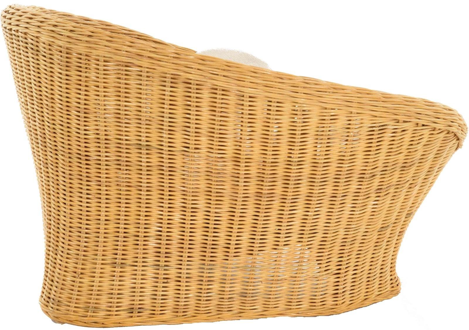 Krines Home Sessel Lotus Stuhl Meditationssessel Rattan Yoga Sitz Meditation Rattansessel, mit Kissen