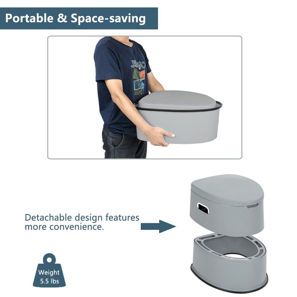 VINGLI Campingtoilette Tragbare Mobile Toilette