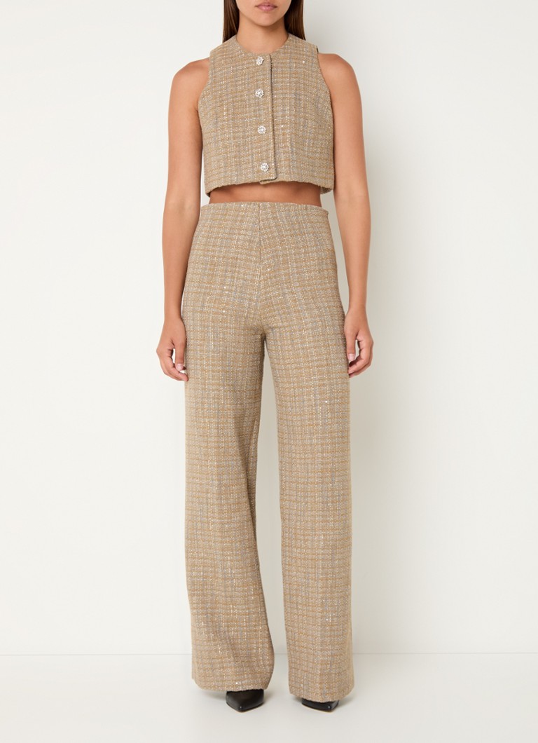 Vestă Sandro cu efect de tweed și lurex