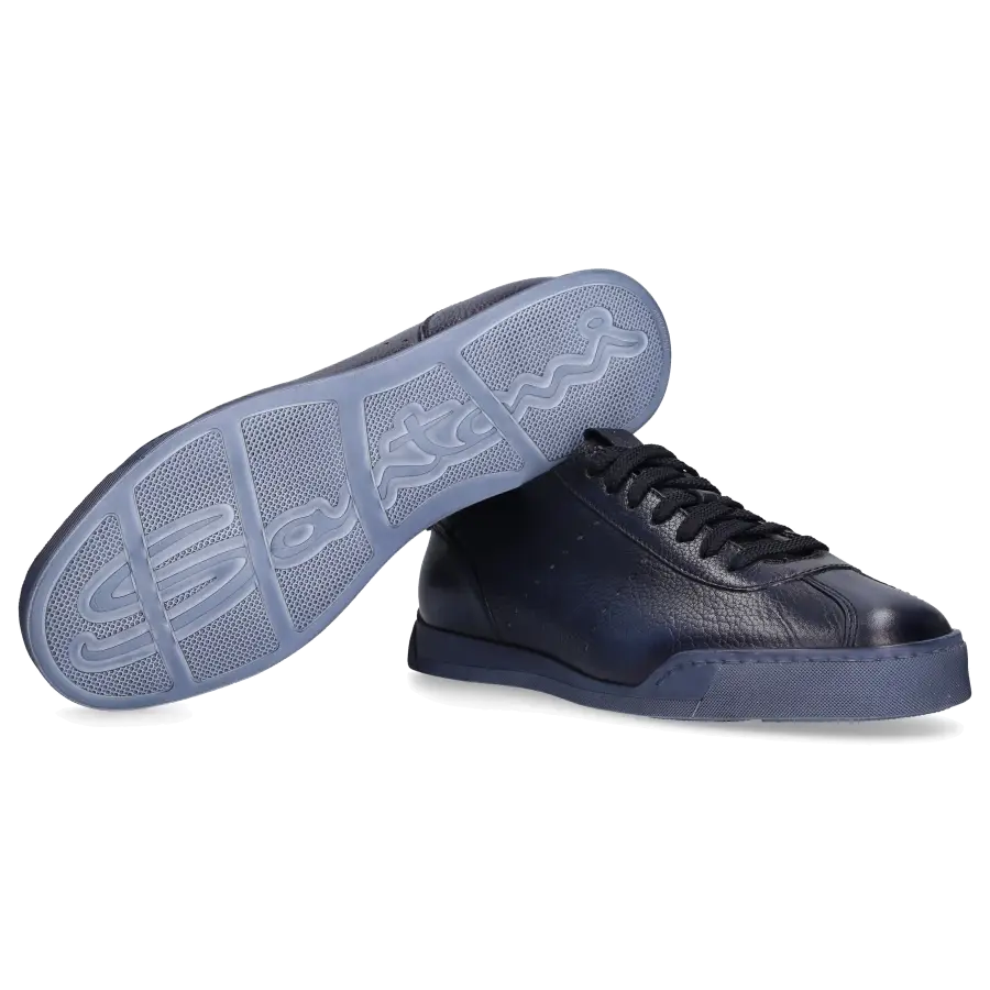 Santoni - Sneaker low 21322 Kalbsleder - blau