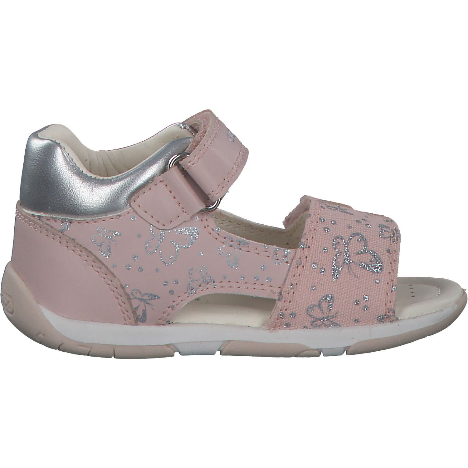 Geox B250YC, Sandalen (Kinder), Kinder, LT ROSE/SILVER