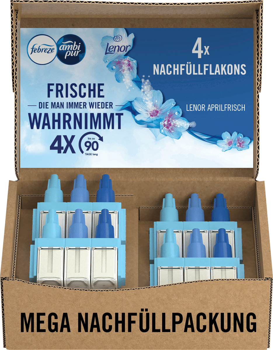 Lufterfrischer Duftstecker 3Volution Aprilfrisch  4er Nachfüllpack, 80 ml