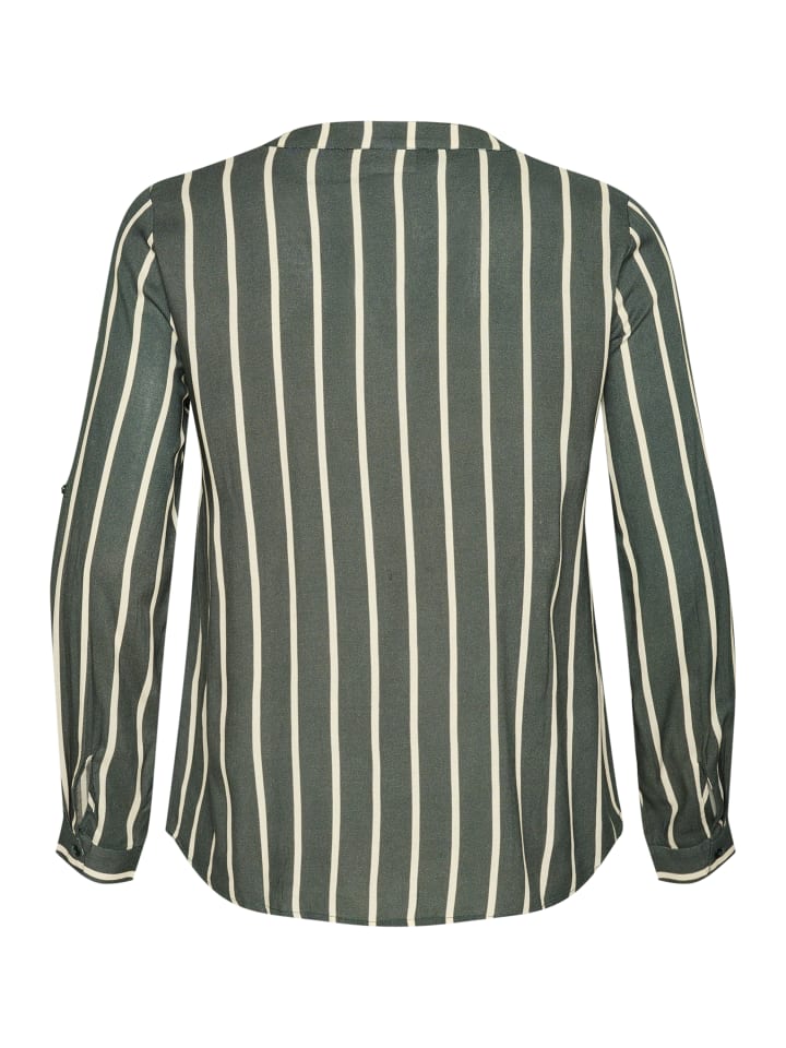KAFFE curve Langarm-Bluse KCsida in Garden Topiary/Turtledove Str. günstig kaufen