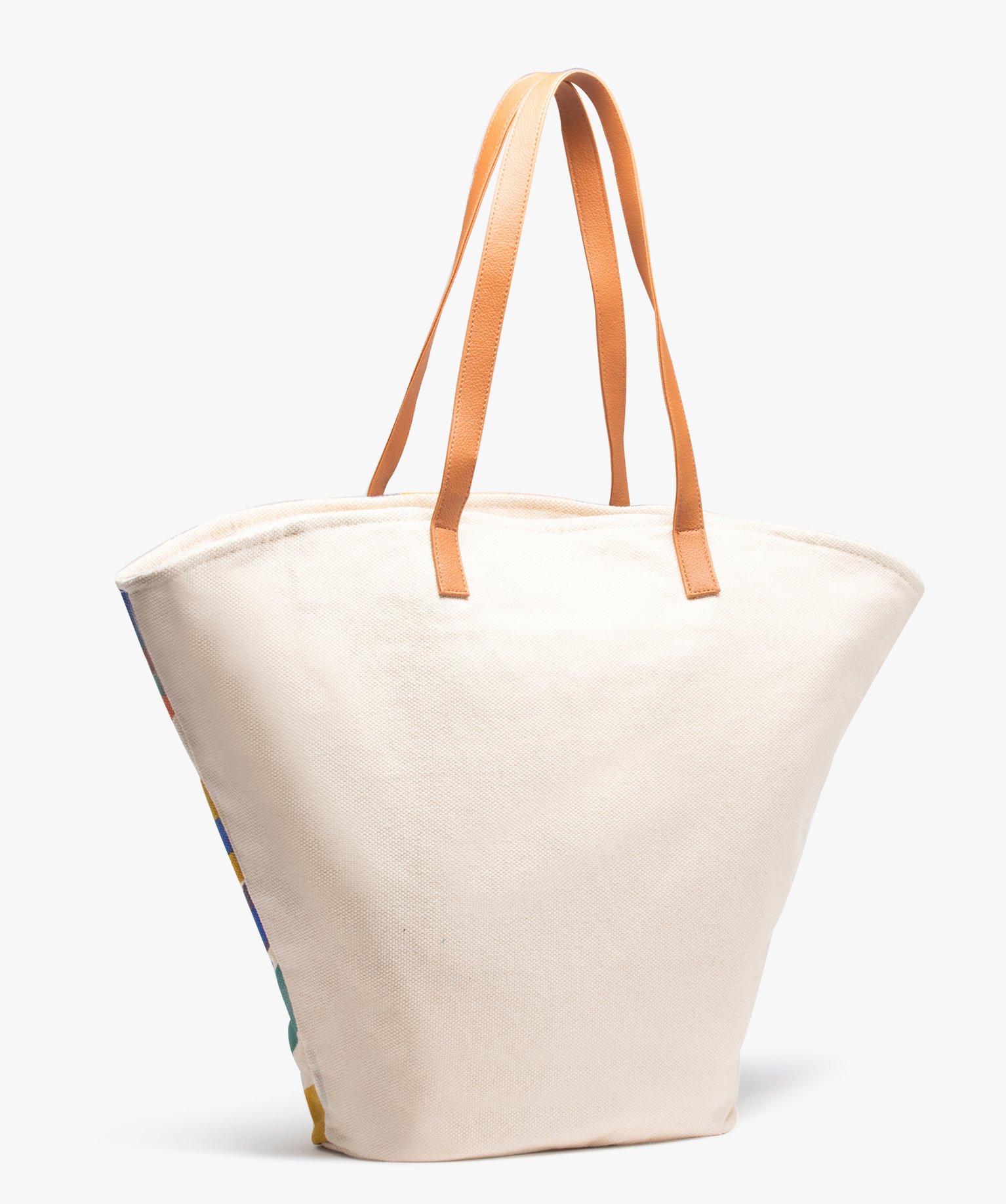 Sac cabas femme en toile grand format multicolore | GEMO