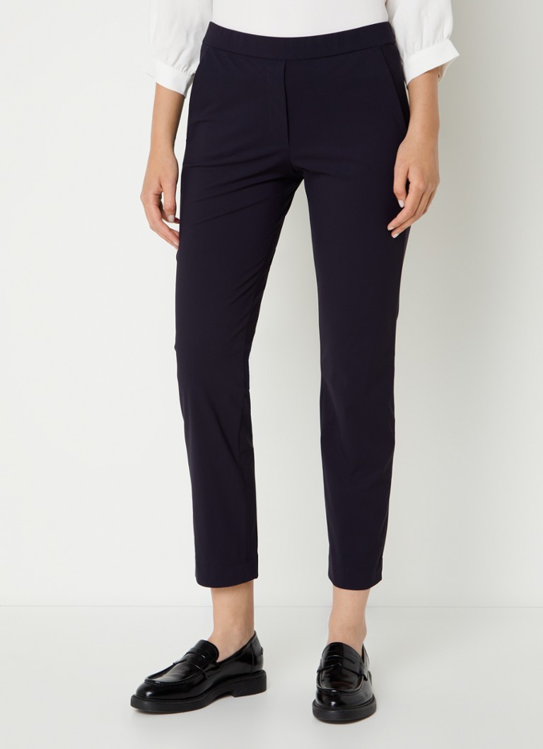 TRVL DRSS  High waist slim fit cropped pantalon van travelstof