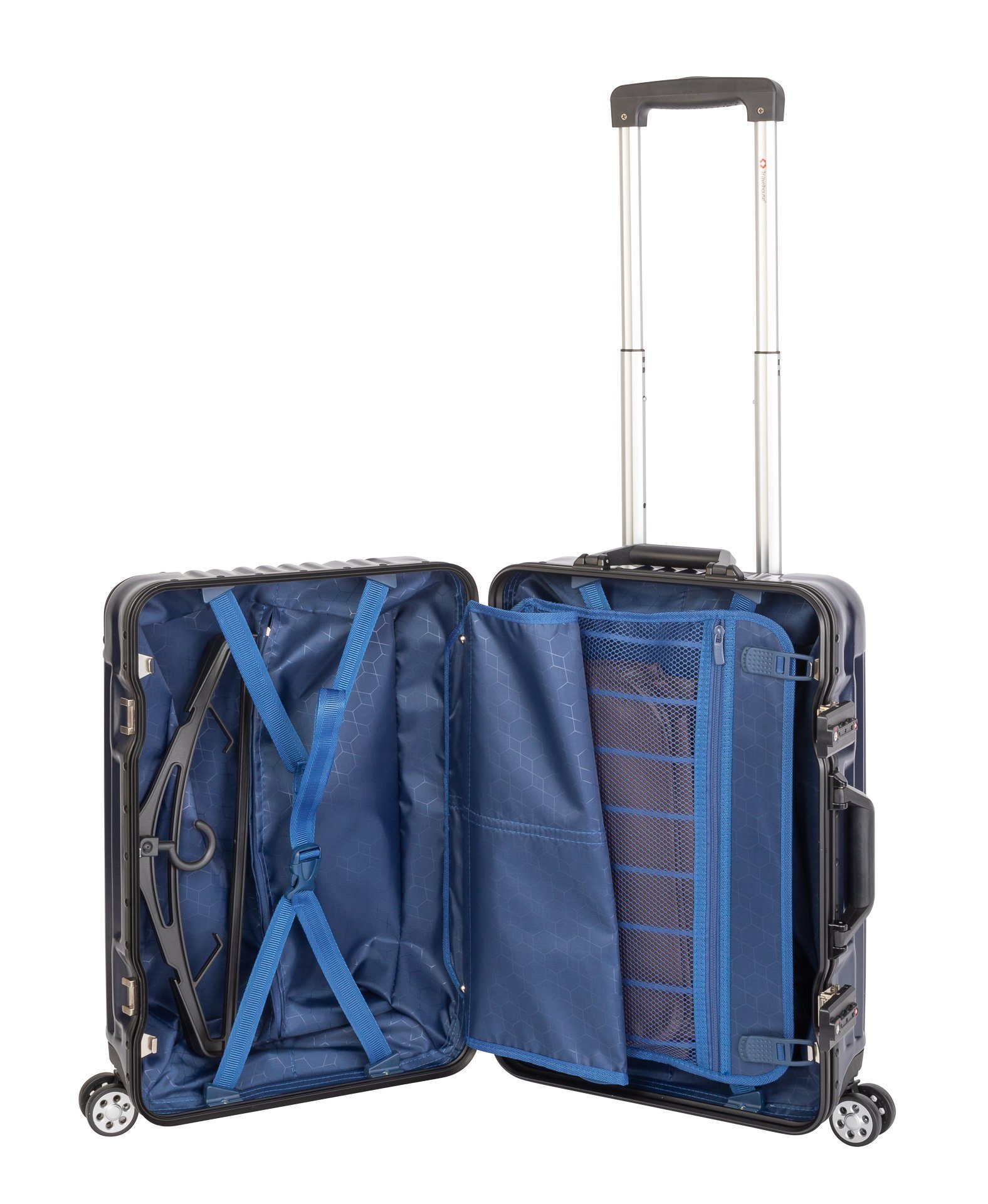 Travelhouse Hartschalen-Trolley London, 4 Rollen, TSA Zahlenschloss Alu-Rahmen Schnappverschluss Polycarbonat-Hartschale