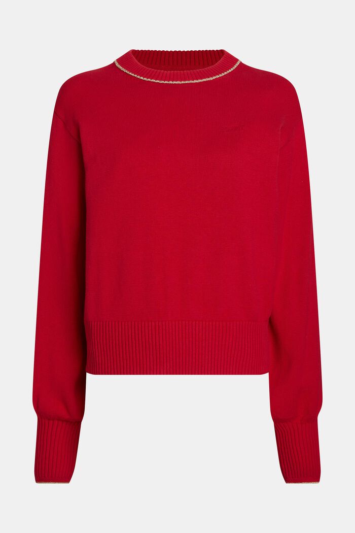 Pullover mit Puffärmeln und Kaschmiranteil
