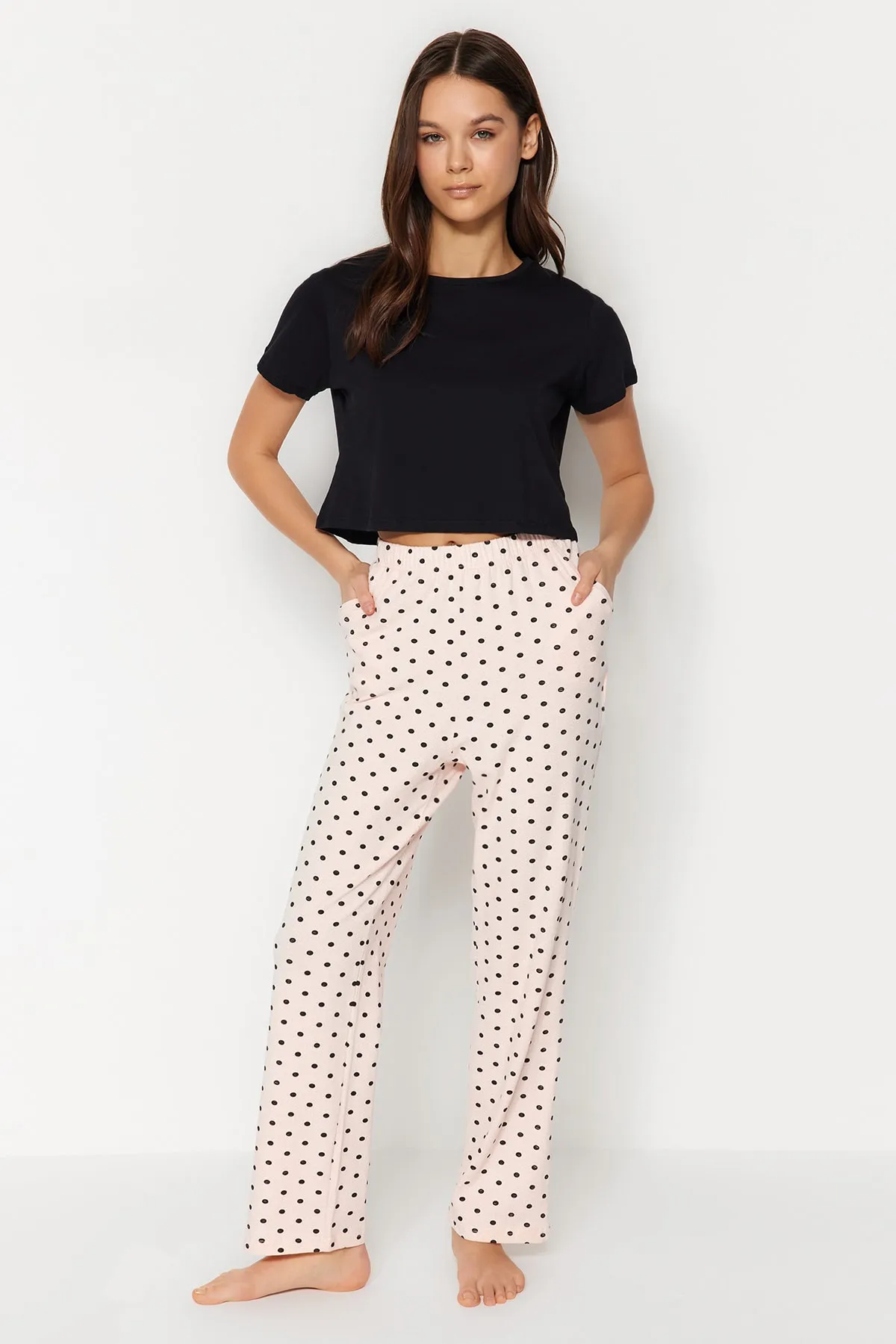 Trendyol Collection  Pyjamahose - Rosa - Straight