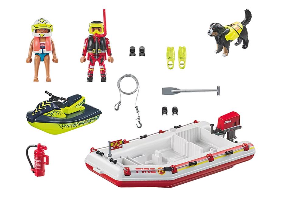 Feuerwehrboot mit Aqua Scooter