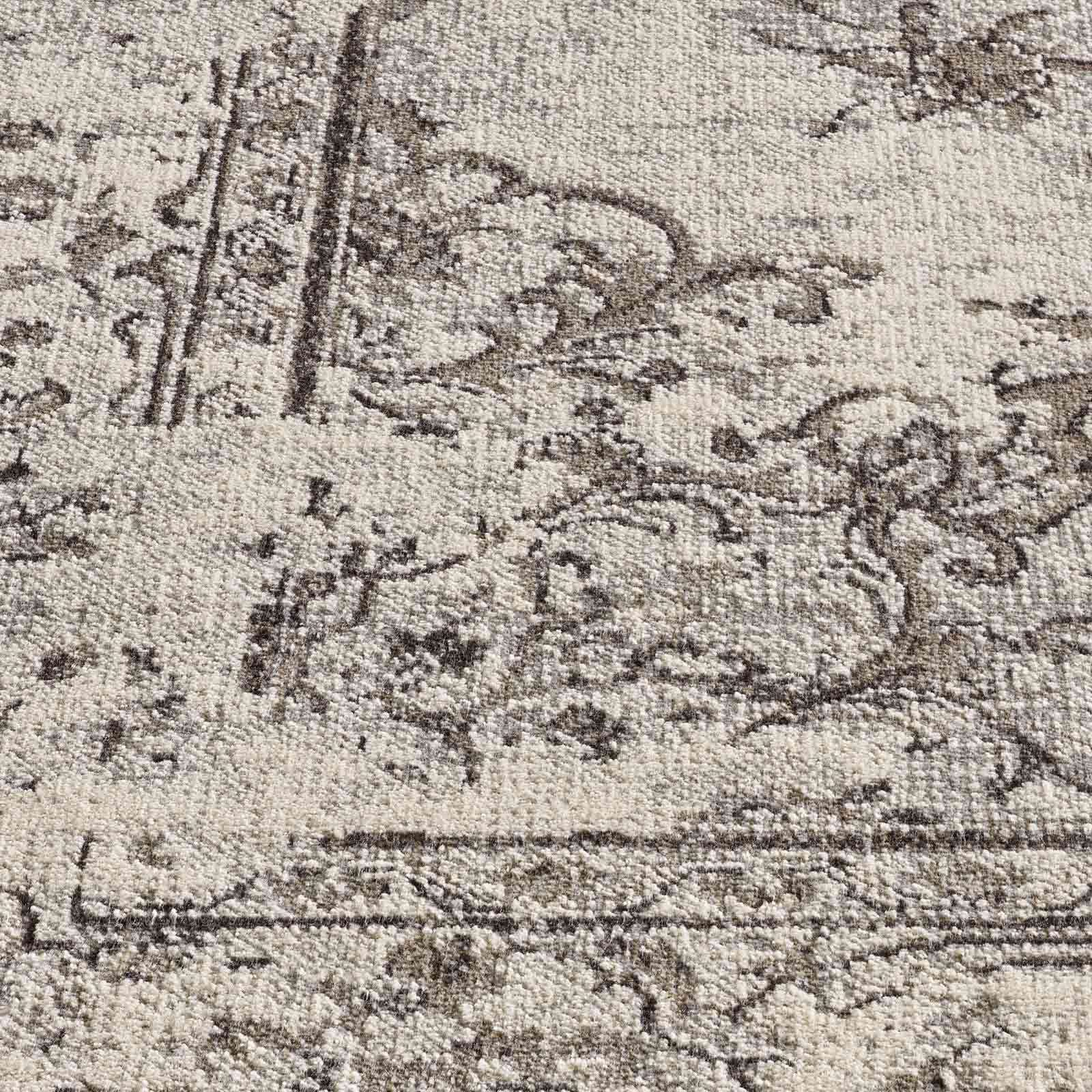 Teppich Palazzo Royal Kerman, TaraCarpet, rechteckig, Höhe: 6 mm, Kerman Seiden Optik grau Wohnzimmer Schlafzimmer Esszimmer 67x105