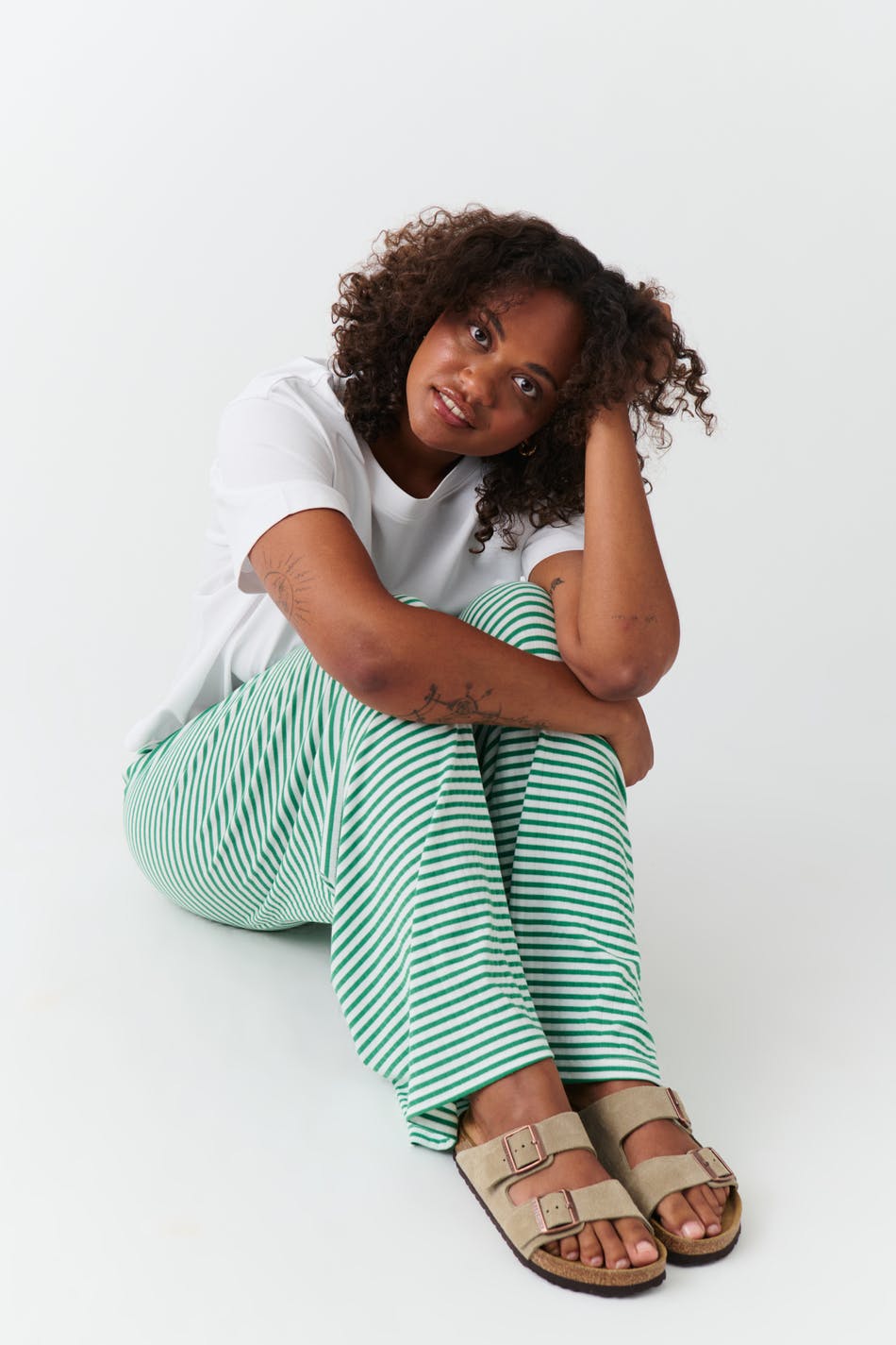 Striped soft trousers