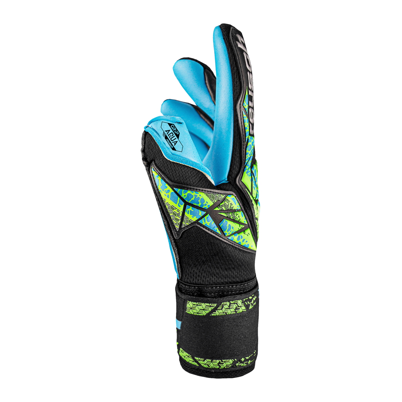 Reusch Attrakt Aqua TW-Handschuhe Schwarz Grün Blau F7410