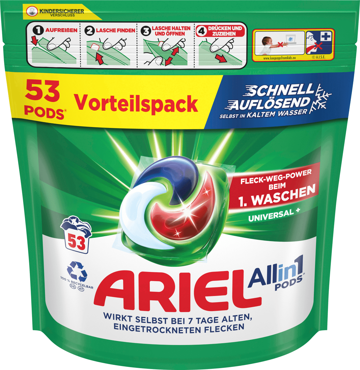 Vollwaschmittel Pods Universal, 53 Wl