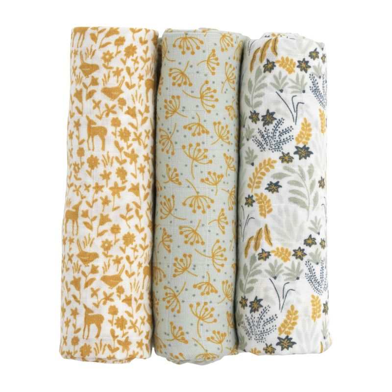 Lot de 3 langes coton bio Promenons-nous