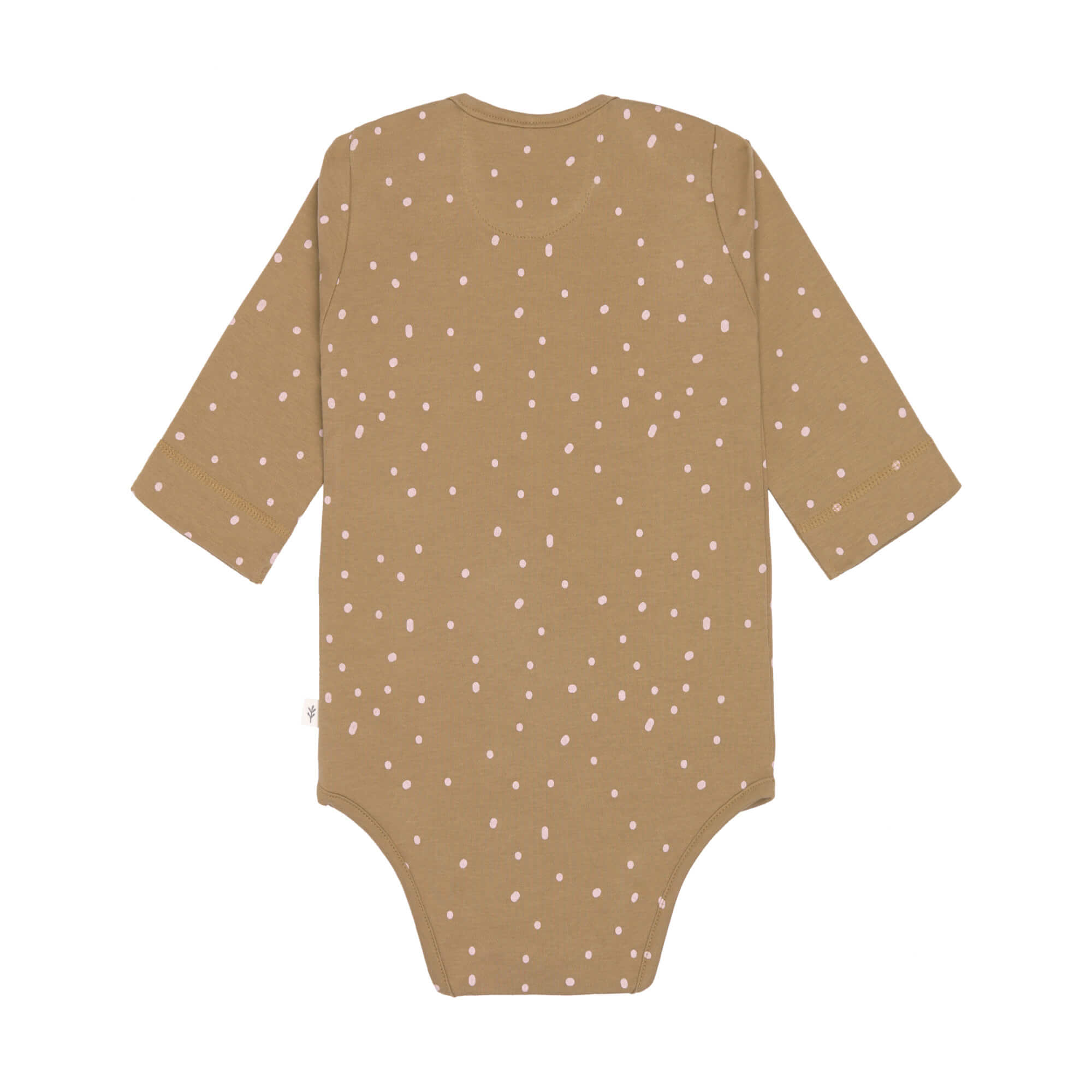 Baby Body langarm - Bio Baumwolle, Punkte, Gelb