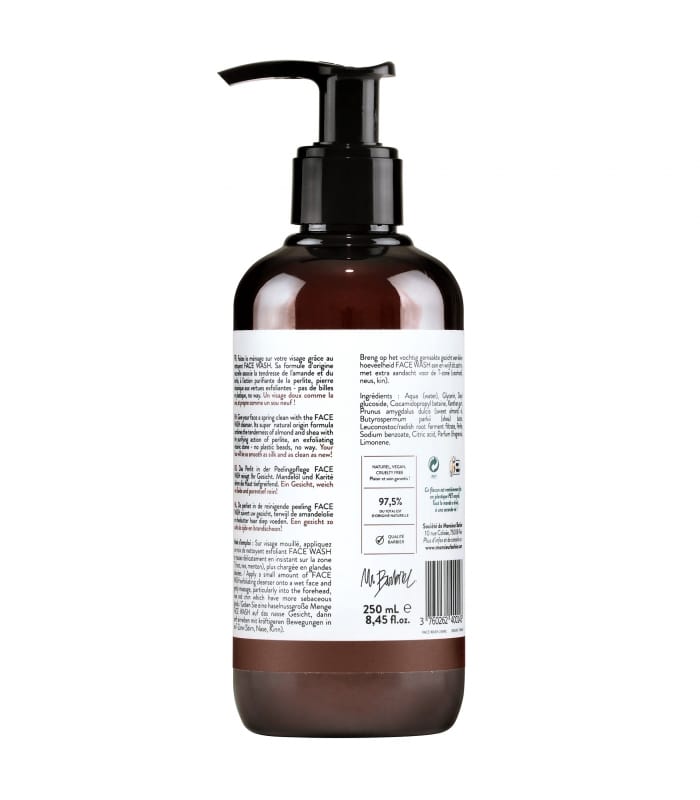 MONSIEUR BARBIER-FACE WASH-Nettoyant Exfoliant Cosmos Nat pour Hommes