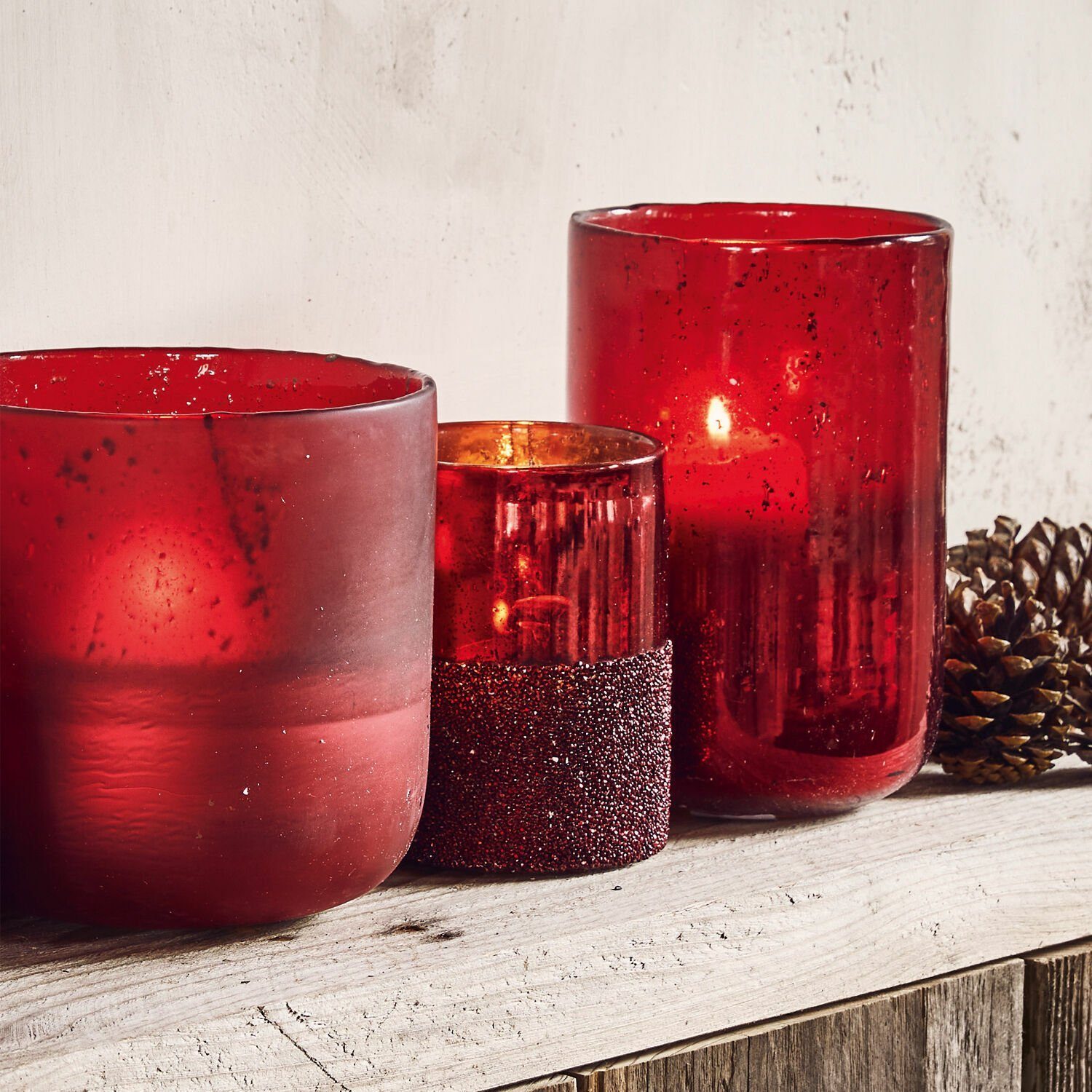 Mirabeau Windlicht Windlicht 6er Set Paro rot