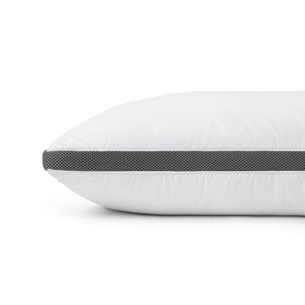 3-Kammer-Kopfkissen 3-Kammer-3D-Memory-Schaum-Kissen, Sitheim-Europe, Füllung: 50% Memory Foam Flakes, 50% Hohlfaser-Polyester, Seitenschläfer, Rückenschläfer, Bauchschläfer, Gut atmungsaktiv, Anti-Allergie