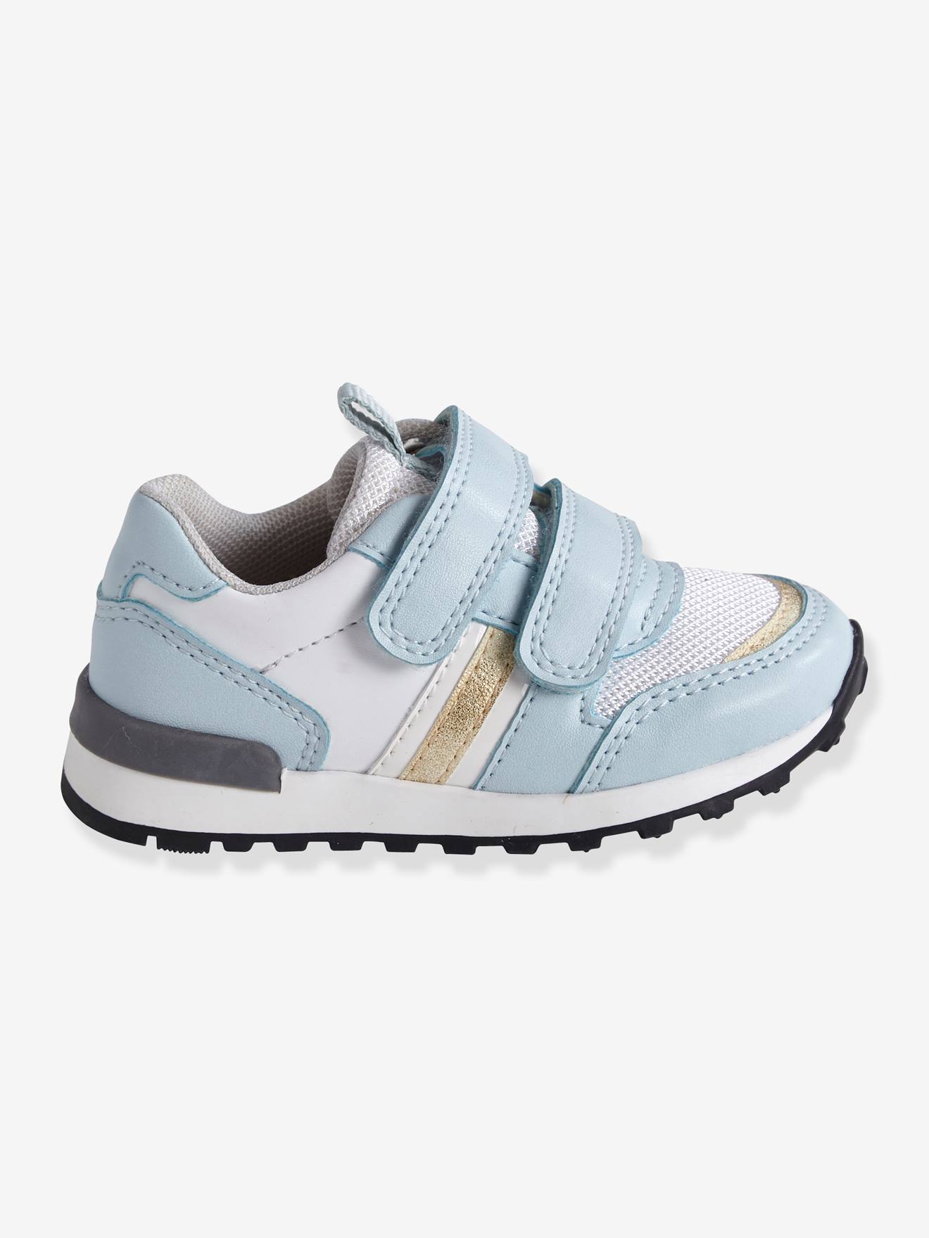 Vertbaudet Mädchen Baby Sneakers mit Klett - hellblau