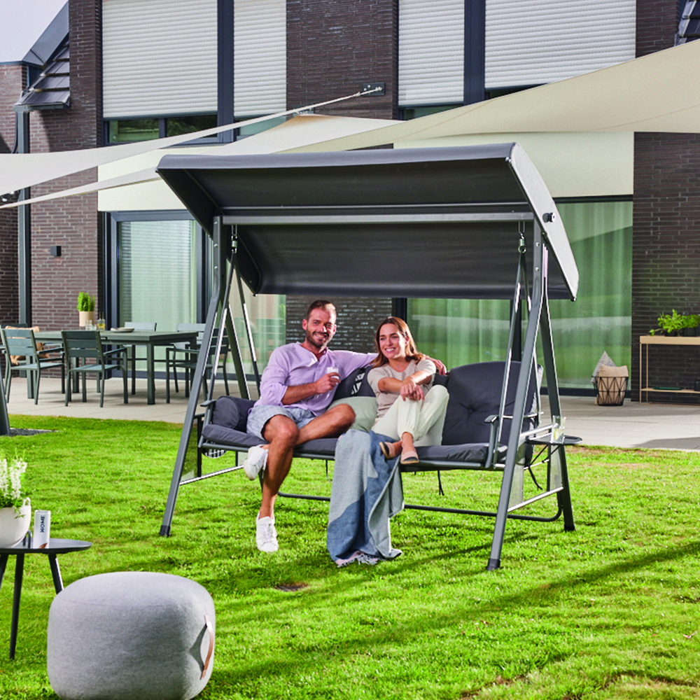 Home Deluxe Hollywoodschaukel DESCANSO Grau
