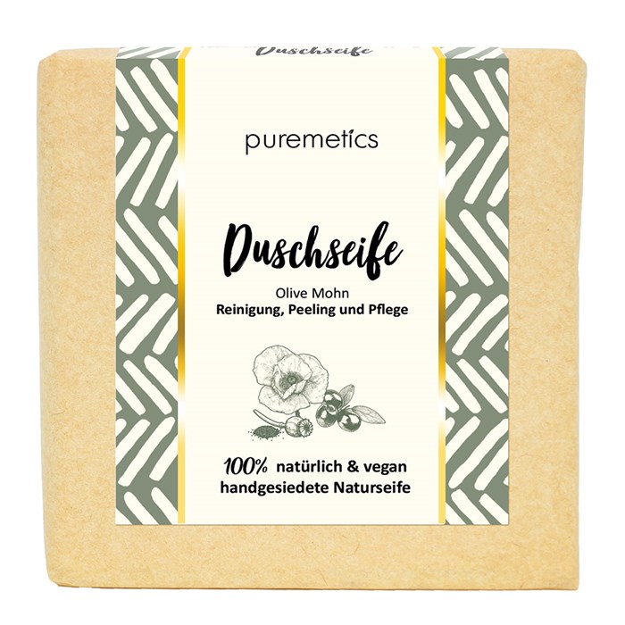 Peelende Duschseife Olive Mohn