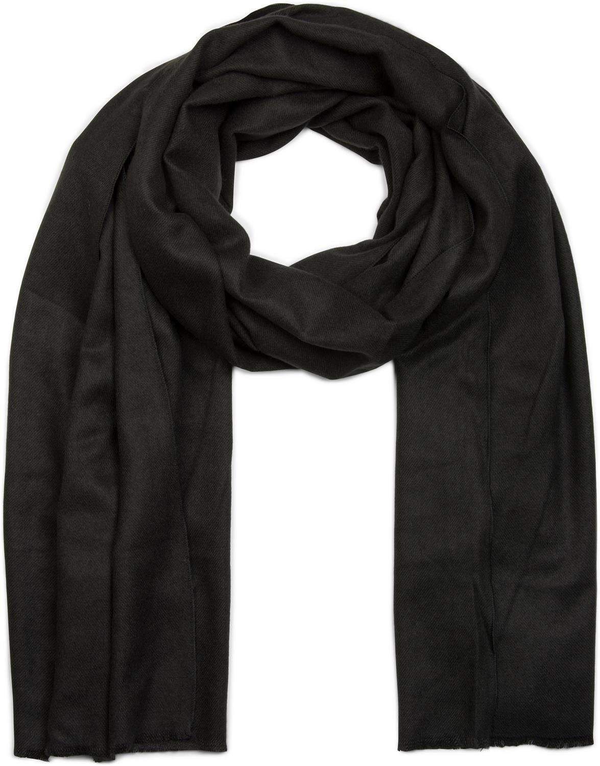 styleBREAKER Modeschal, (1-St), Unifarbener Schal mit Fransen