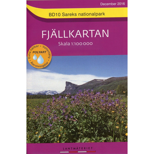 Fjällkartan 1 : 100 000 BD10 Sareks Nationalpark Bergwanderkarte - Wanderkarte