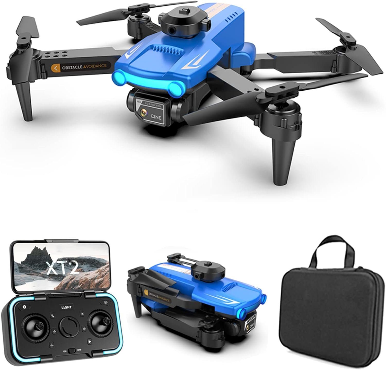 Goolsky LSRC XT2 RC Drohne (4096*2160P, mit 4K WIFI Daul 2,4G Hinderniserkennung in Vier Richtungen, Präzisionsnavigation,vielseitiger für spektakuläres 10Minuten Flugzeit)