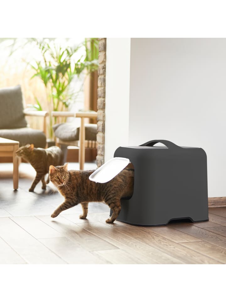 Rotho MyPet BIALA Katzenklo mit Haube und Schaufel in Anthrazit günstig kaufen onesize